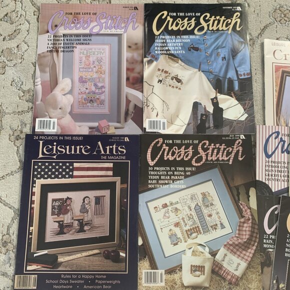 Giant Lot Of Cross-Stitch Magazines Keepsake Calendar Crochet Vintage 1989-94 - Picture 11 of 16